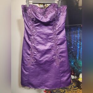 NWOT Stunning Purple Strapless Le Chateau Dress Size Medium